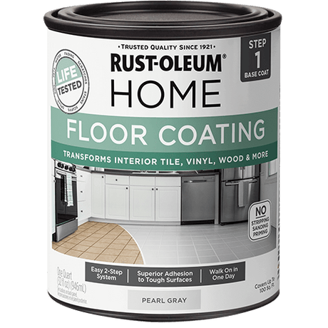 Rust-Oleum HOME® Floor Premix Base Coat - Quart (Case of 4) 358874 Rust-Oleum Pearl Gray