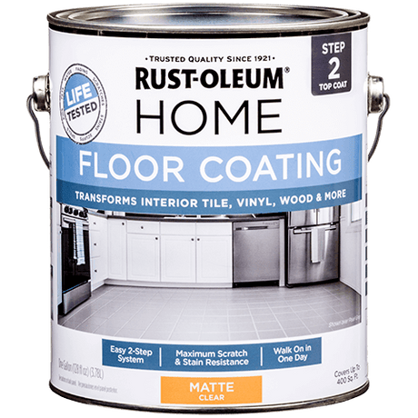 Rust-Oleum HOME® Floor Top Coat - Gallon (2 Count) 358585 Rust-Oleum Clear Coat - Matte Finish