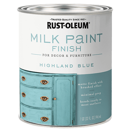 Rust-Oleum Milk Paint Finish - Quart (2 Count) 331050 Rust-Oleum Highland Blue