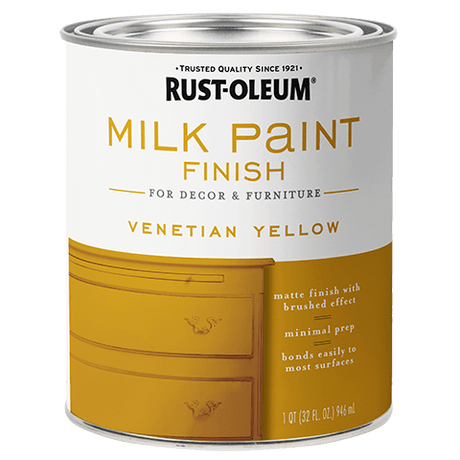Rust-Oleum Milk Paint Finish - Quart (2 Count) 334195 Rust-Oleum Venetian Yellow