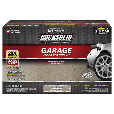 Rust-Oleum Rocksolid Polycuramine® Garage Floor Coating Kit 293517 Rust-Oleum 180 fl. oz. Mocha High Gloss