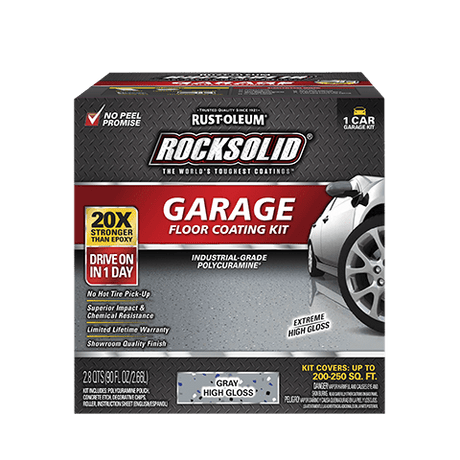 Rust-Oleum Rocksolid Polycuramine® Garage Floor Coating Kit 60003 Rust-Oleum 90 fl. oz. Gray High Gloss
