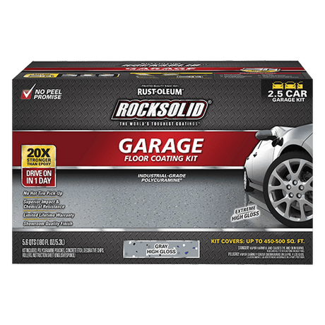 Rust-Oleum Rocksolid Polycuramine® Garage Floor Coating Kit 293513 Rust-Oleum 180 fl. oz. Gray High Gloss