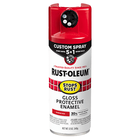Rust-Oleum® Stops Rust® Protective Enamel with Custom Spray 5-in-1 - 6 Count 376899 Rust-Oleum Sunrise Red - Gloss