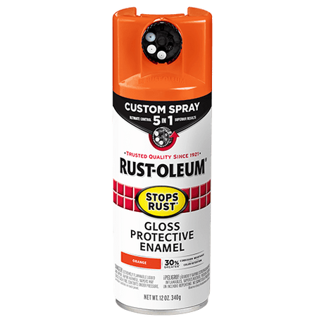 Rust-Oleum® Stops Rust® Protective Enamel with Custom Spray 5-in-1 - 6 Count 376894 Rust-Oleum Orange - Gloss