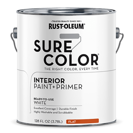 Rust-Oleum Sure Color Wall Paint - Gallon (2 Count) 380215 Rust-Oleum Flat White