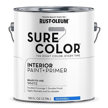 Rust-Oleum Sure Color Wall Paint - Gallon (2 Count) 380217 Rust-Oleum Eggshell White