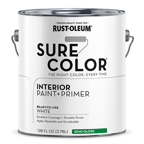 Rust-Oleum Sure Color Wall Paint - Gallon (2 Count) 380227 Rust-Oleum Semi-Gloss White