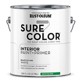 Rust-Oleum Sure Color Wall Paint - Gallon (2 Count) 380227 Rust-Oleum Semi-Gloss White
