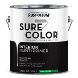 Rust-Oleum Sure Color Wall Paint - Gallon (2 Count) 380228 Rust-Oleum Semi-Gloss Black