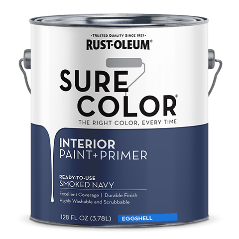 Rust-Oleum Sure Color Wall Paint - Gallon (2 Count) 380226 Rust-Oleum Eggshell Smoked Navy