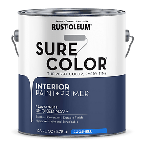 Rust-Oleum Sure Color Wall Paint - Gallon (2 Count) 380226 Rust-Oleum Eggshell Smoked Navy