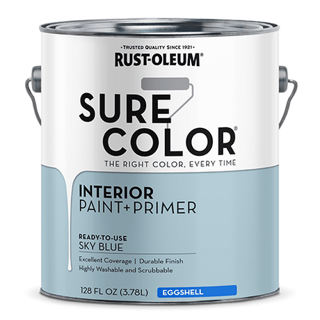 Rust-Oleum Sure Color Wall Paint - Gallon (2 Count) 380225 Rust-Oleum Eggshell Sky Blue