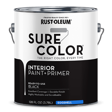 Rust-Oleum Sure Color Wall Paint - Gallon (2 Count) 380218 Rust-Oleum Eggshell Black