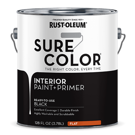 Rust-Oleum Sure Color Wall Paint - Gallon (2 Count) 380216 Rust-Oleum Flat Black