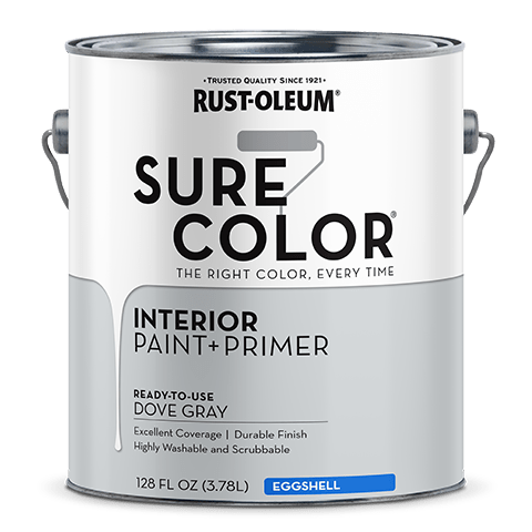 Rust-Oleum Sure Color Wall Paint - Gallon (2 Count) 380223 Rust-Oleum Eggshell Dove Gray