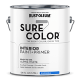 Rust-Oleum Sure Color Wall Paint - Gallon (2 Count) 380219 Rust-Oleum Eggshell Alpine White