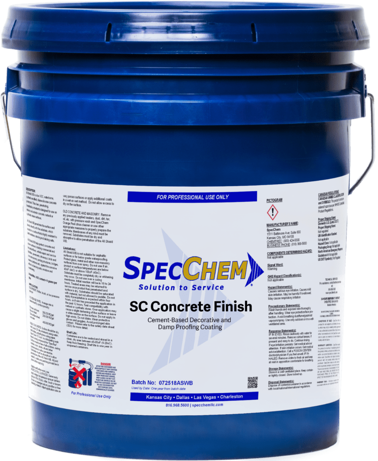 Sc Concrete Finish Cement-Based Decorative And Damp Proofing Coating - SpecChem