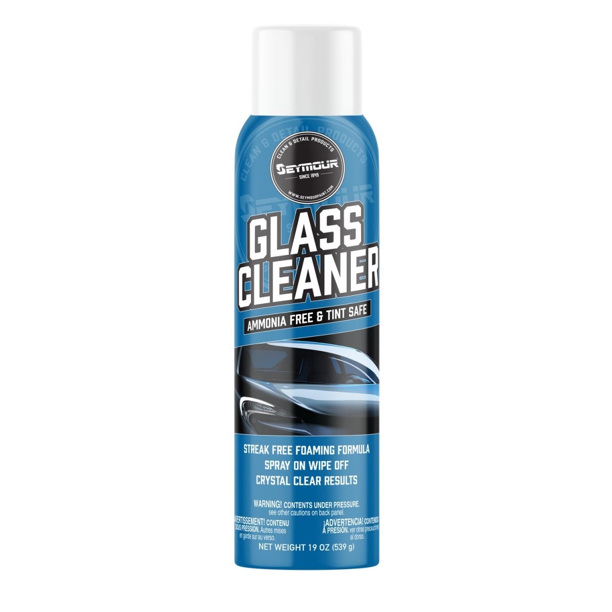 Seymour Ammonia-Free & Tint-Safe Foaming Glass Cleaner (19 oz) - Case of 12 Seymour