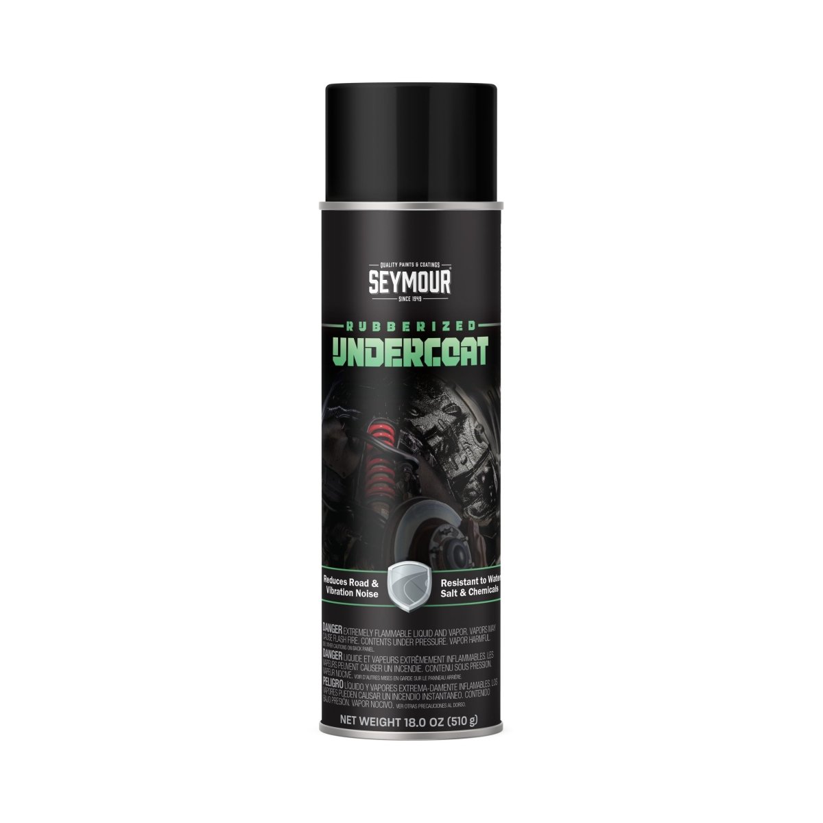Seymour Professional Car and Truck Rubberized Undercoating Aerosol Spray, Black - Pack of 12 Seymour