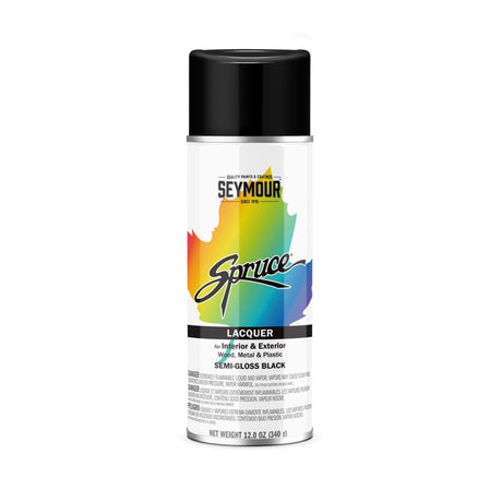 Seymour Spruce Lacquer Spray Paint - Case of 12 98-38 Seymour Semi-Gloss Black