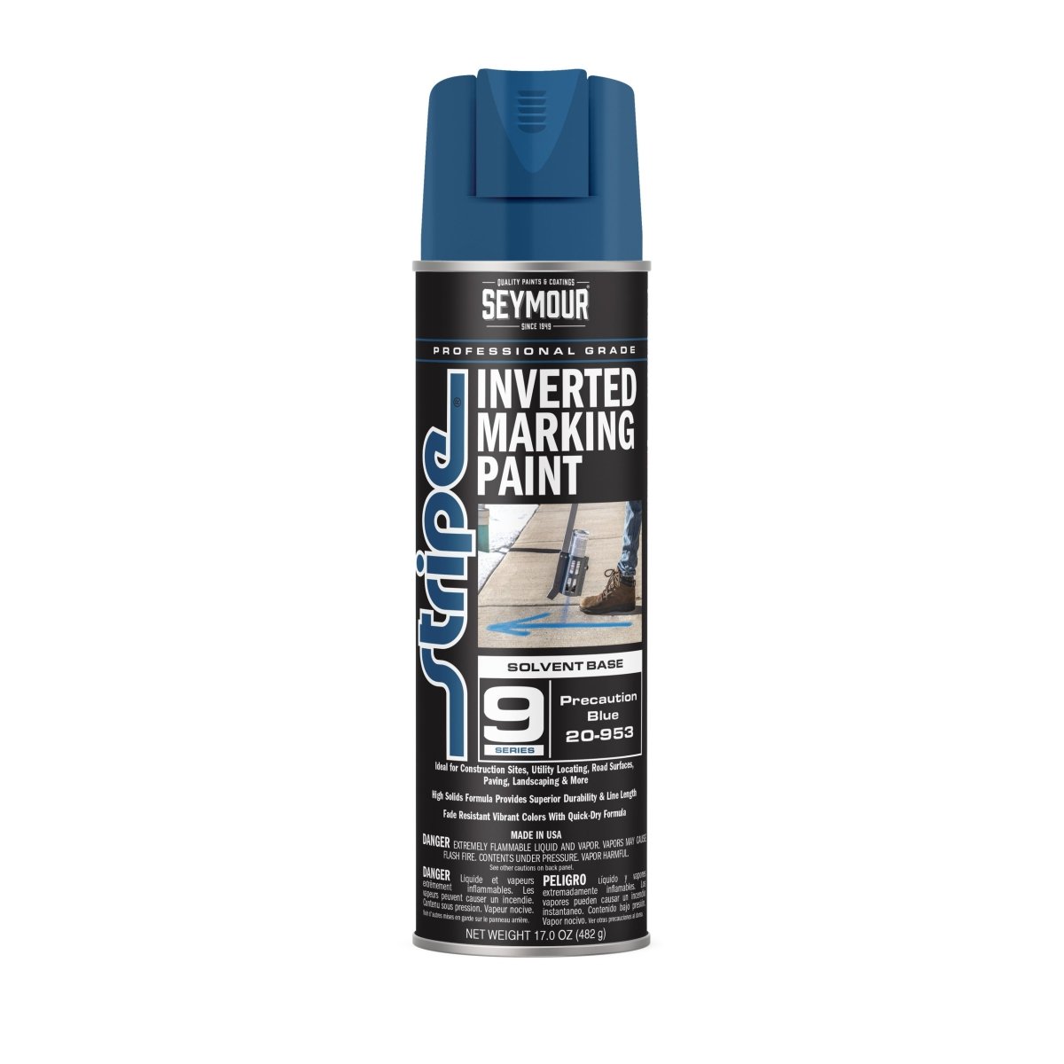 Seymour Stripe Inverted Tip Marker – Solvent base (Case of 12) 20-953 Seymour Precaution Blue