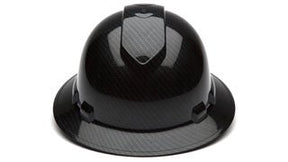 Shiny Black Ridgeline Full Brim Hard Hat (case of 12) Pyramex