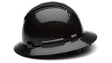 Shiny Black Ridgeline Full Brim Hard Hat (case of 12) Pyramex