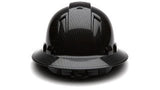 Shiny Black Ridgeline Full Brim Hard Hat (case of 12) Pyramex