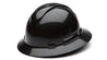 Shiny Black Ridgeline Full Brim Hard Hat - Box of 10 - Pyramex