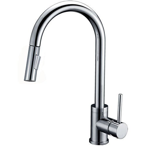 Signature 16 7/8 Inch Single Hole Pull-Down Kitchen Faucet - Dakota Sinks