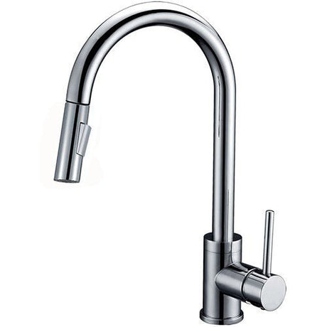 Signature 16 7/8 Inch Single Hole Pull-Down Kitchen Faucet DSF-17KPO03BN Dakota Sinks Brushed Nickel