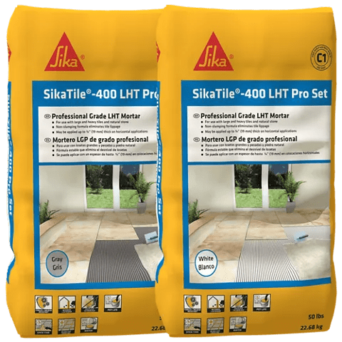 SikaTile®-400 LHT Pro Set Heavy Tile Mortar - Pallet of 48 Bags - Sika