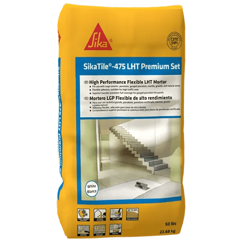 SikaTile 475 Premium LHT Set 50 lbs. White Mortar Pallet (48 Bags) - Sika