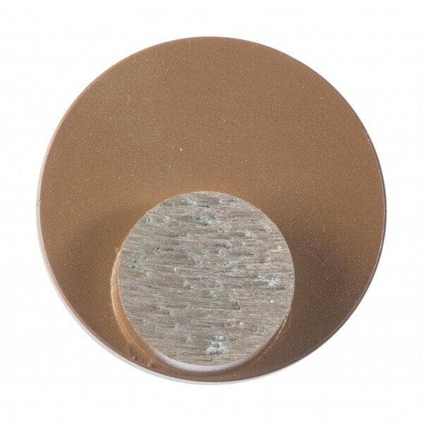 Single Round On Brown #20/25 Grit Diamond Grinding Segment - Scanmaskin