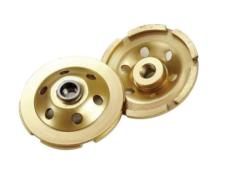 Single Row Standard Gold Segmented Cup Wheel Grinder 07442 Diamond Products 4" Single Row