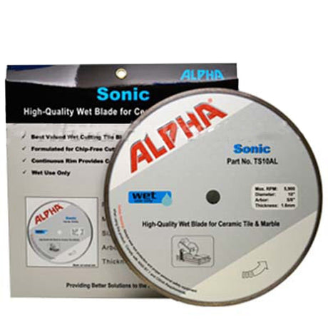 Sonic Wet Cutting Blade for Tile TS04AL Alpha Tools 4"