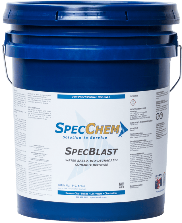 SpecBlast Water-based, Bio-degradable Concrete Remover SpecChem