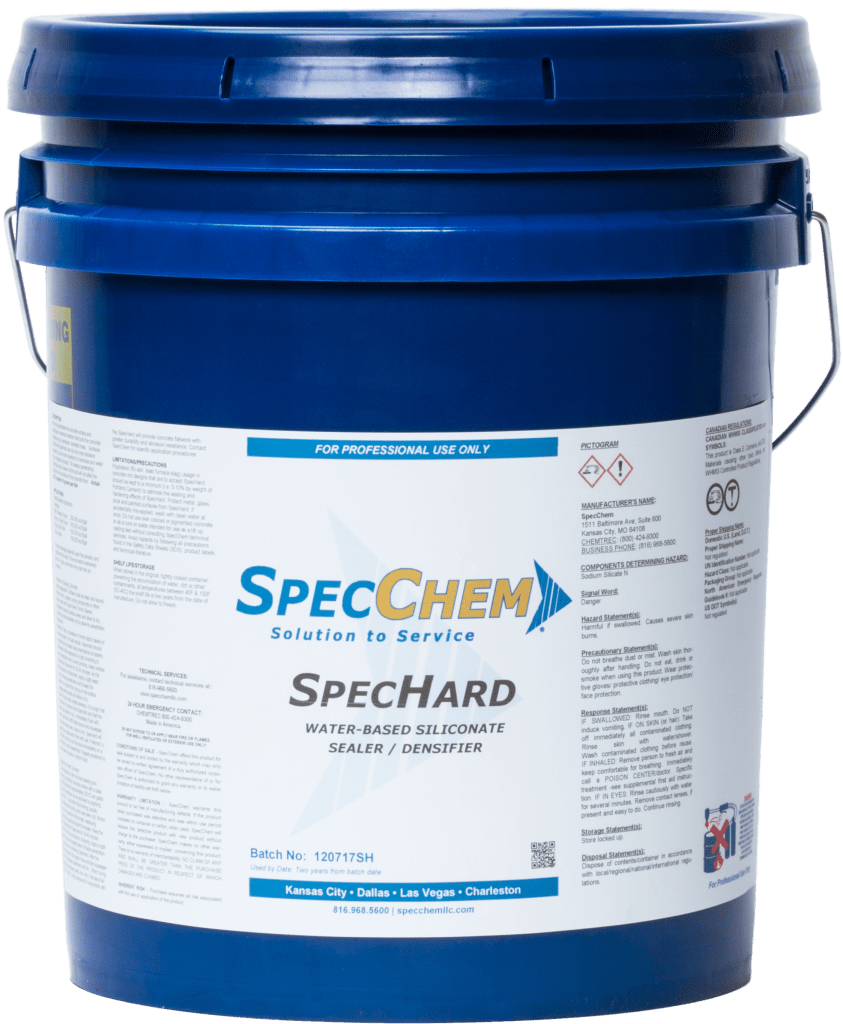 SpecHard Water-Based Siliconate Sealer/Densifier - SpecChem