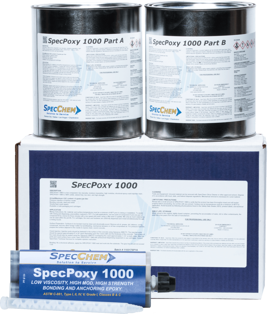 Specpoxy 1000 Astm 881 Compliant Hi-Mod Low Viscosity Epoxy Bonding Adhesive - SpecChem