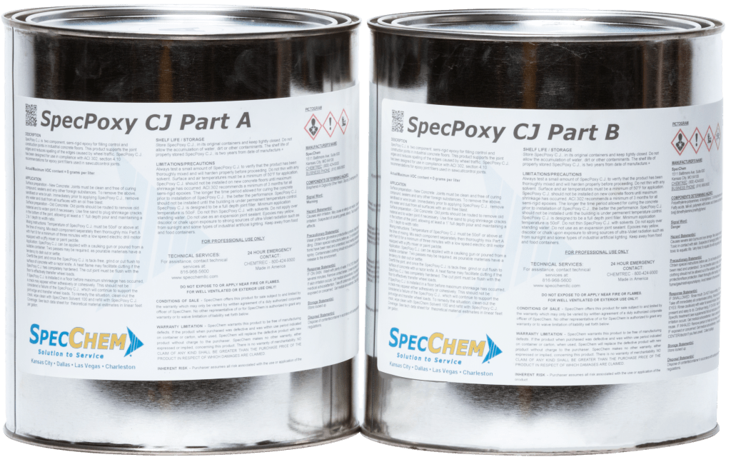 SpecPoxy CJ 100% Solids, Semi-Rigid Epoxy Control Joint Filler - SpecChem