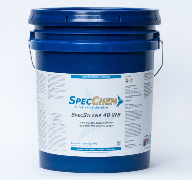 Specsilane 40 Wb 40% Solids Water-Based Penetrating Silane Sealer - SpecChem