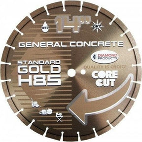 Standard Gold High Speed Diamond Blades -H8S 57707 Diamond Products 12" x .110 x UNV
