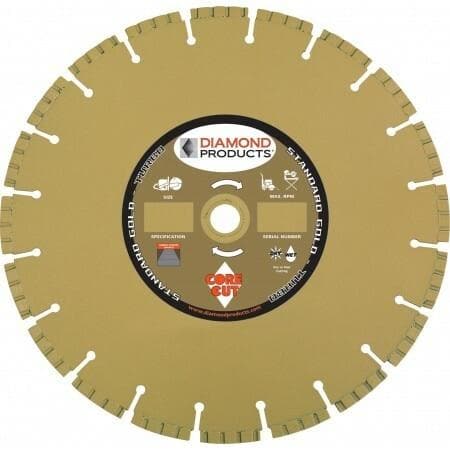 Standard Gold H.P. Turbo Blades 11703 Diamond Products 4"