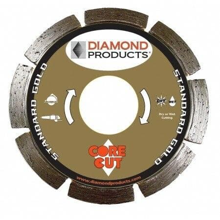Standard Gold Segmented Small Diameter Diamond Blades - Diamond Products