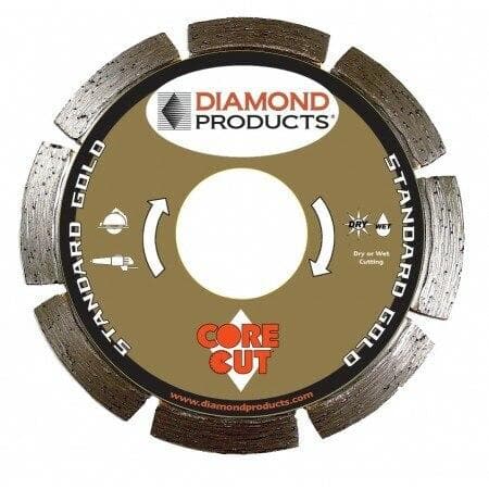 Standard Gold Segmented Small Diameter Diamond Blades Diamond Products