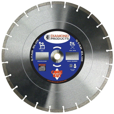 Star Blue Masonry Diamond Blade 70504 Diamond Products 12" x .110 x 1"