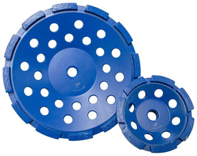 Star Blue Segmented Cup Grinders Single Row 77383 Diamond Products 4" x 5/8-11 Single Row
