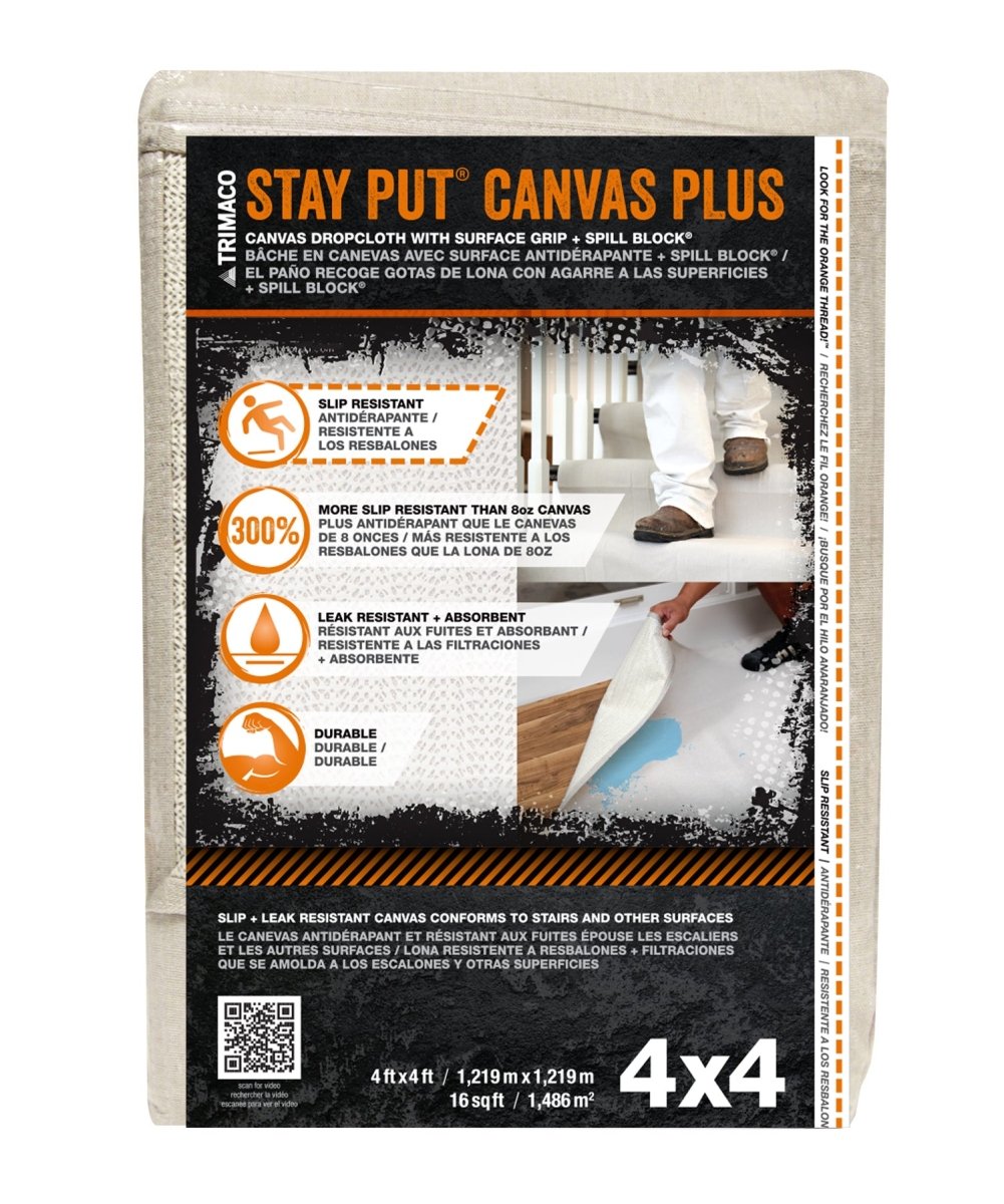Stay Put® Plus Slip Resistant Canvas Dropcloth - Trimaco