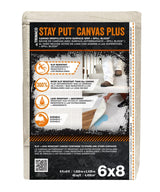Stay Put® Plus Slip Resistant Canvas Dropcloth 4329 Trimaco 6 x8 - 12 Pack